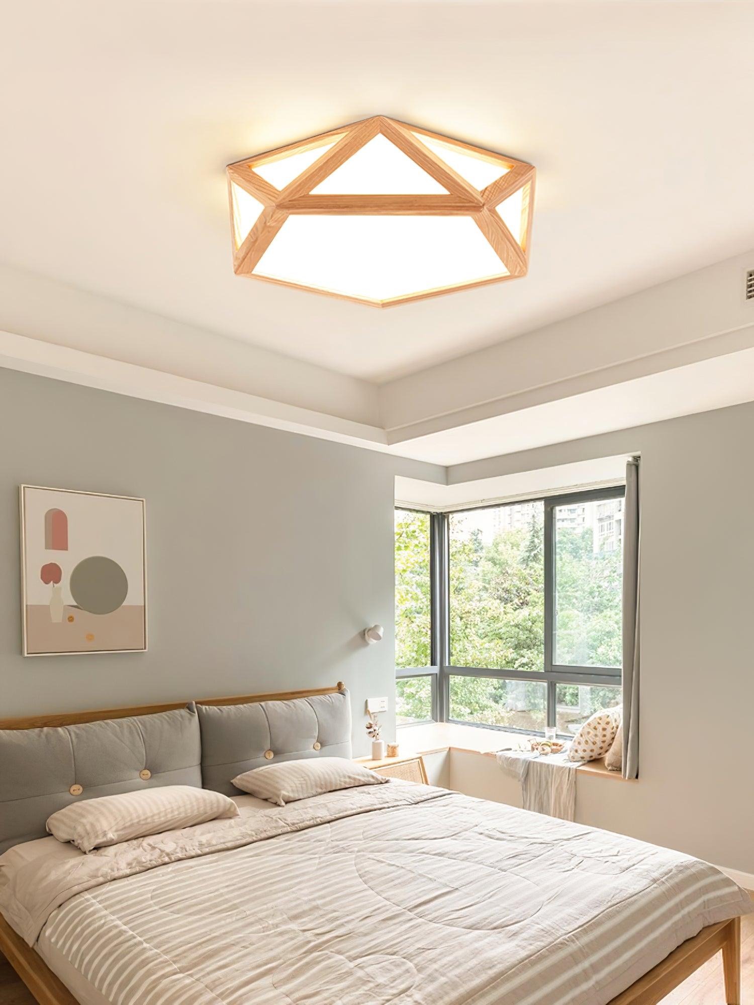 Diamond Wooden Ceiling Lamp - Lamp Outdoor