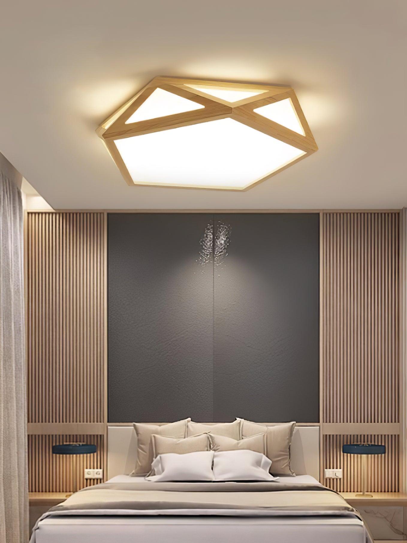 Diamond Wooden Ceiling Lamp - Lamp Outdoor
