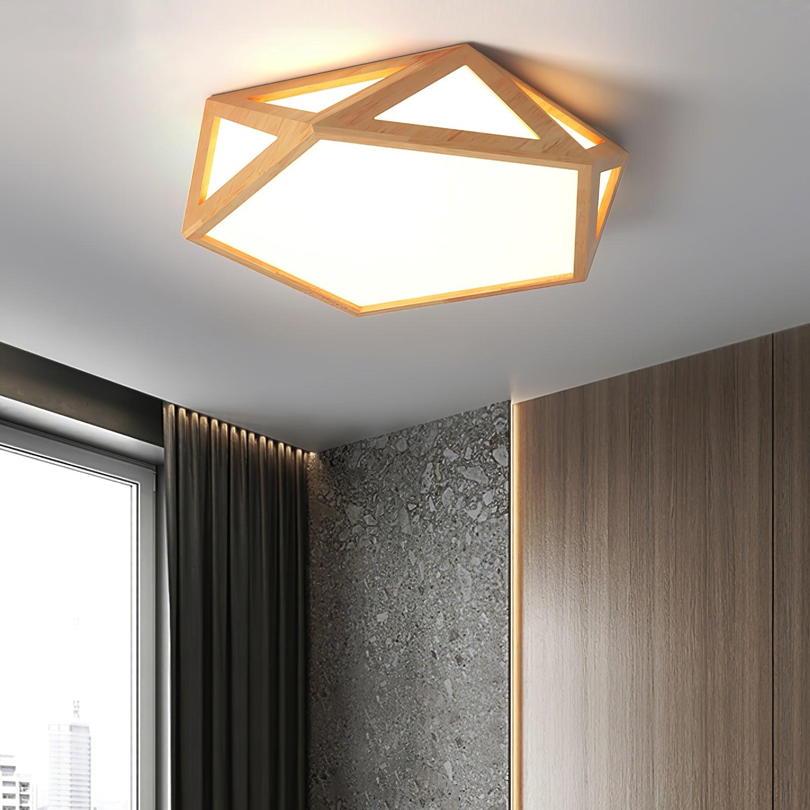 Diamond Wooden Ceiling Lamp - Lamp Outdoor