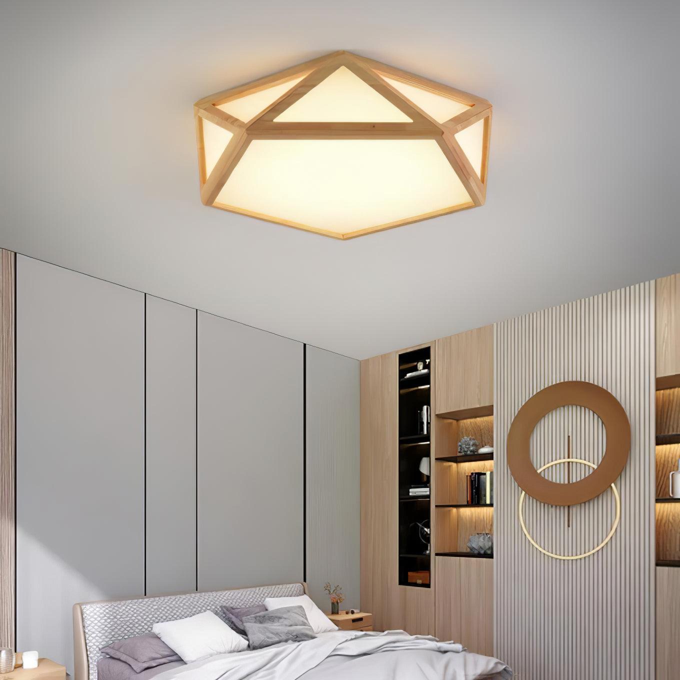 Diamond Wooden Ceiling Lamp - Lamp Outdoor