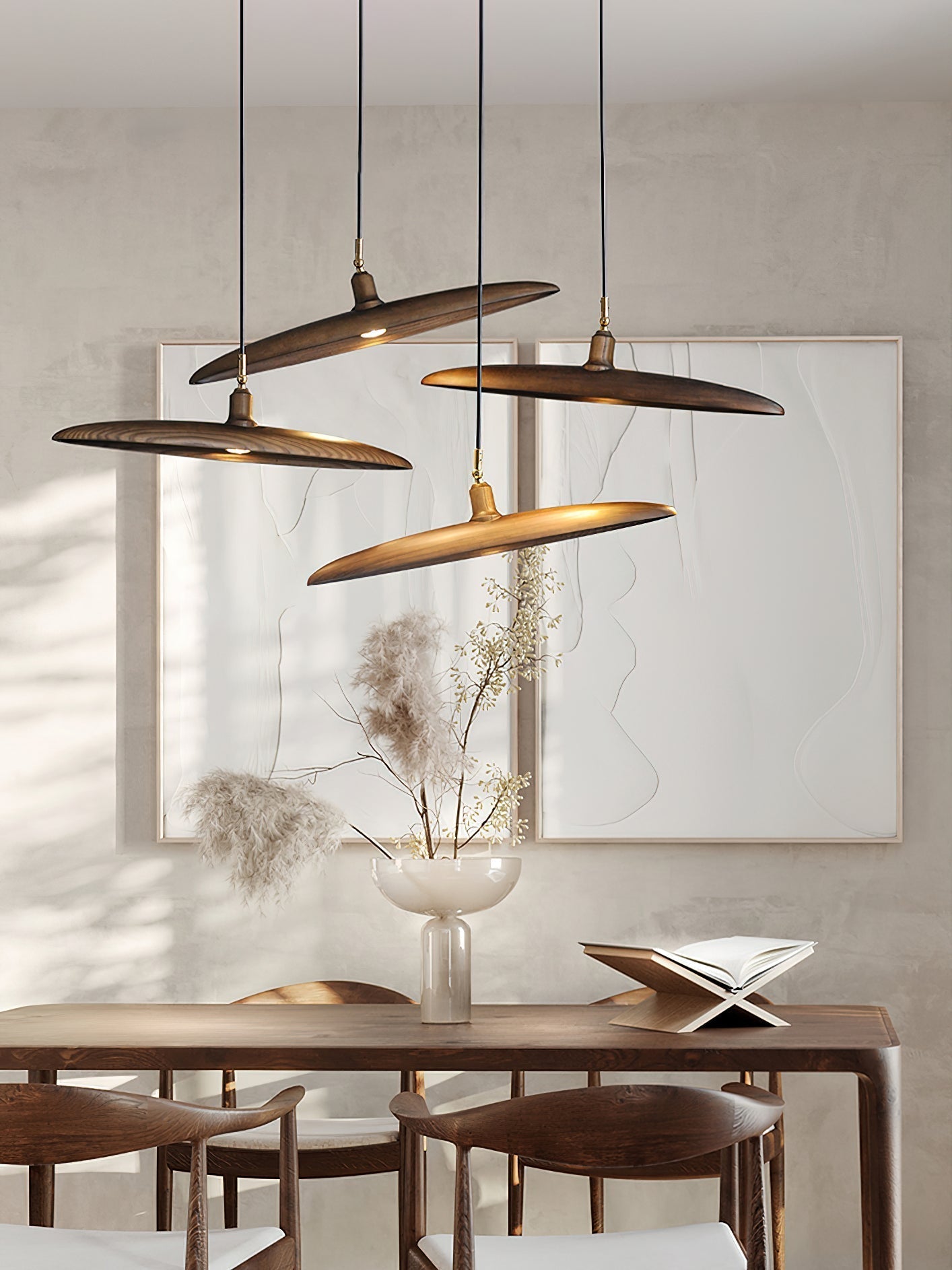 Zelirira Blade Wood Pendant Light - Lamp Outdoor