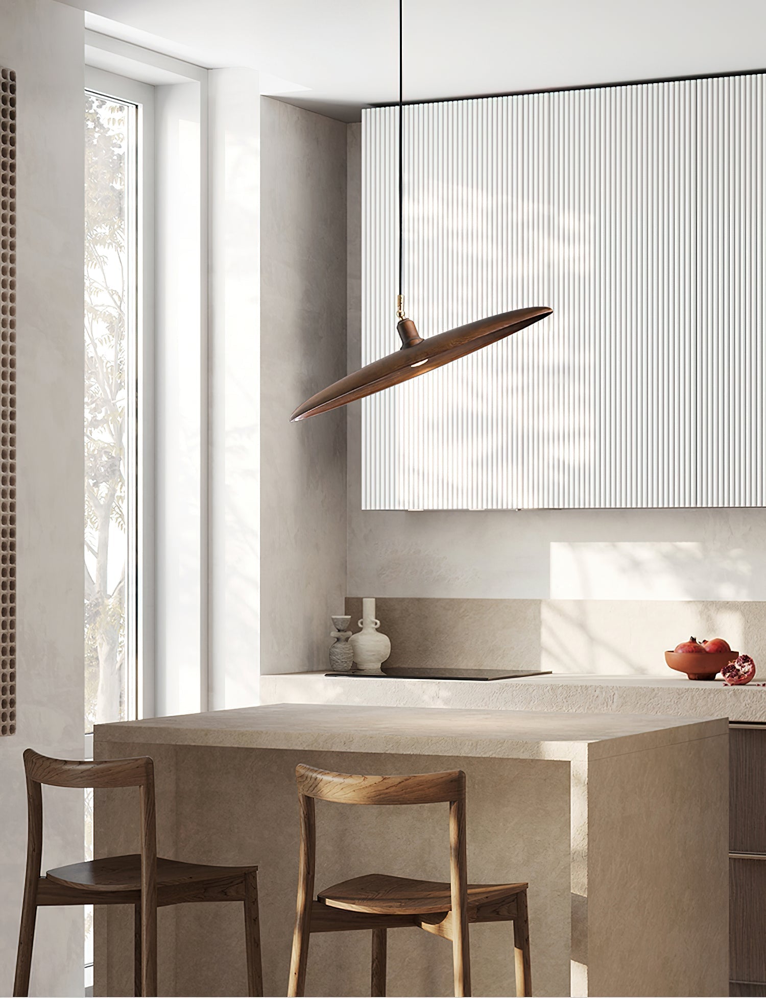 Zelirira Blade Wood Pendant Light - Lamp Outdoor