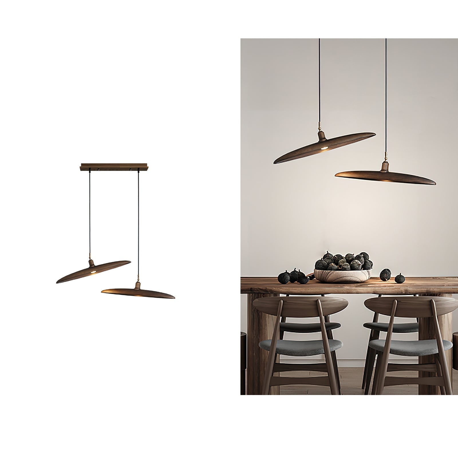 Zelirira Blade Wood Pendant Light - Lamp Outdoor