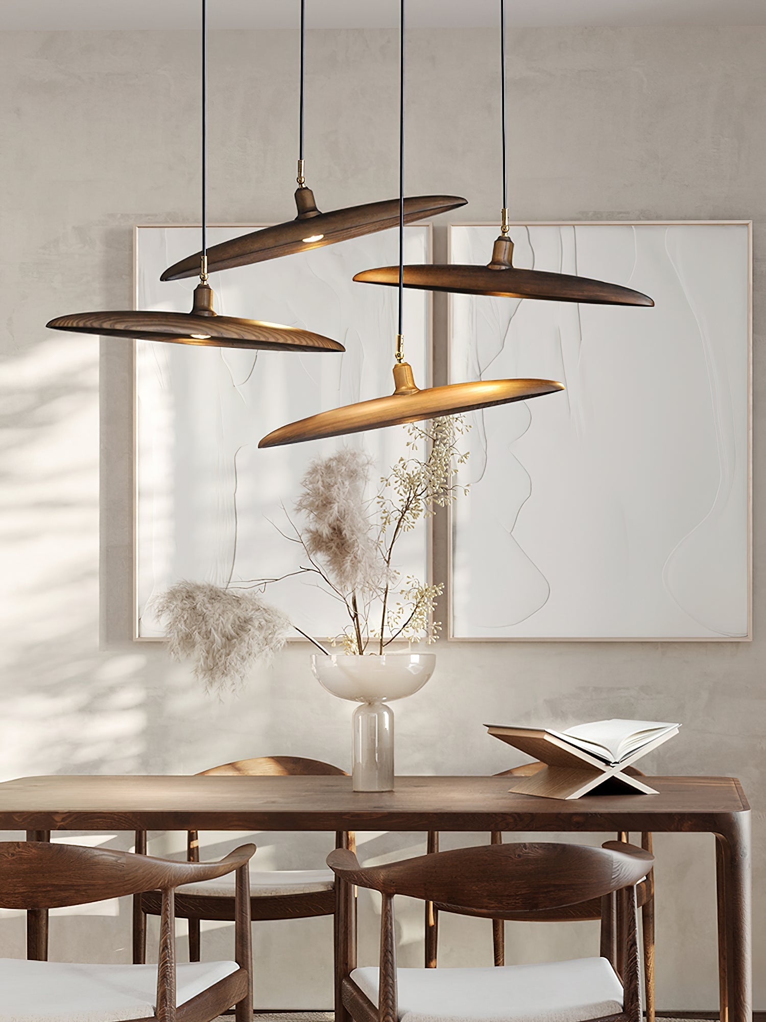 Zelirira Blade Wood Pendant Light - Lamp Outdoor
