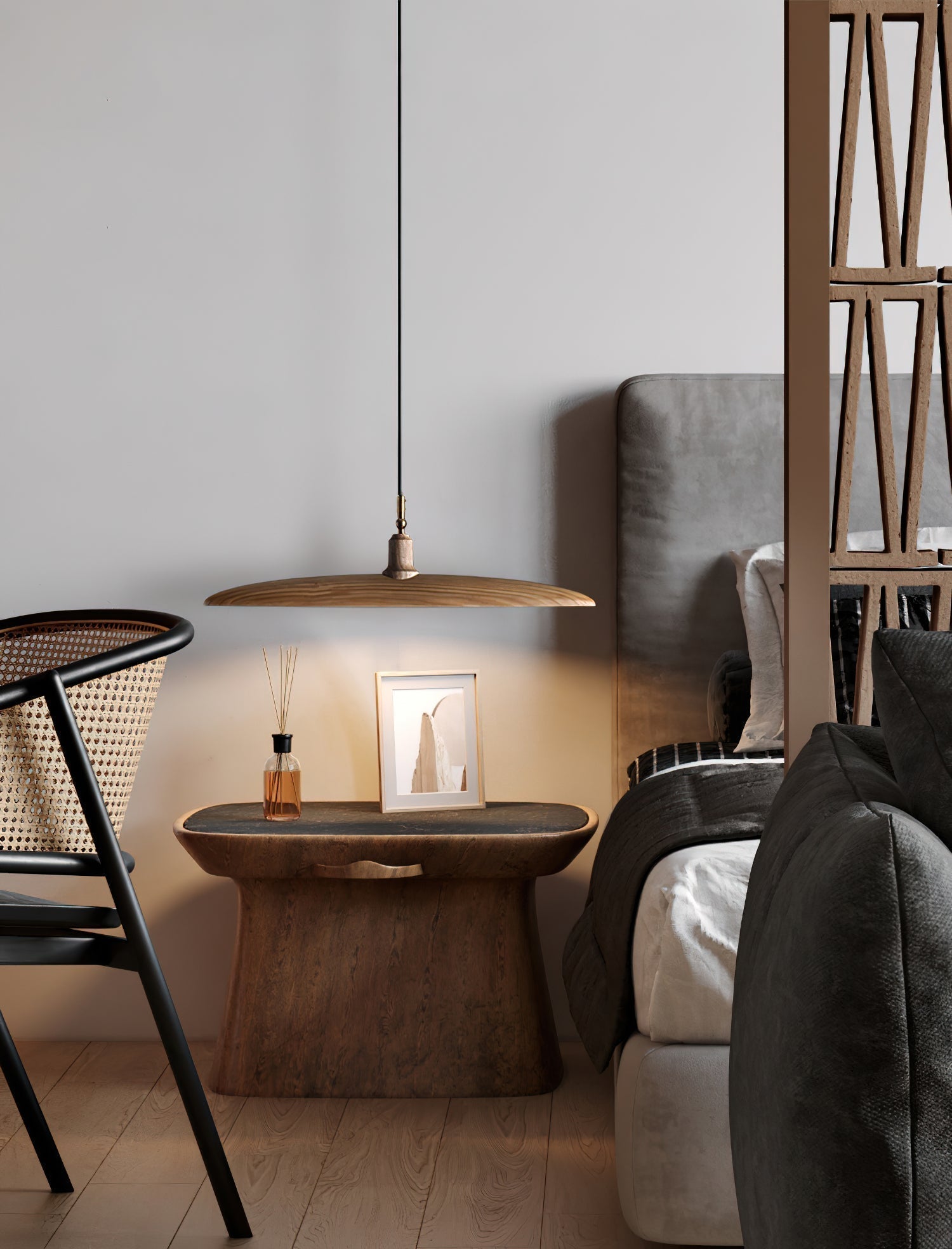 Zelirira Blade Wood Pendant Light - Lamp Outdoor