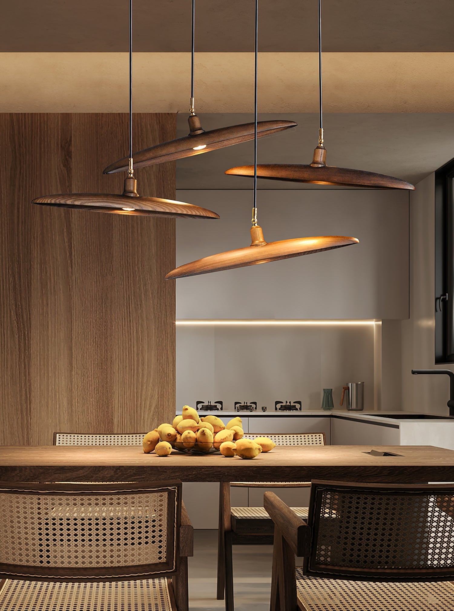 Zelirira Blade Wood Pendant Light - Lamp Outdoor