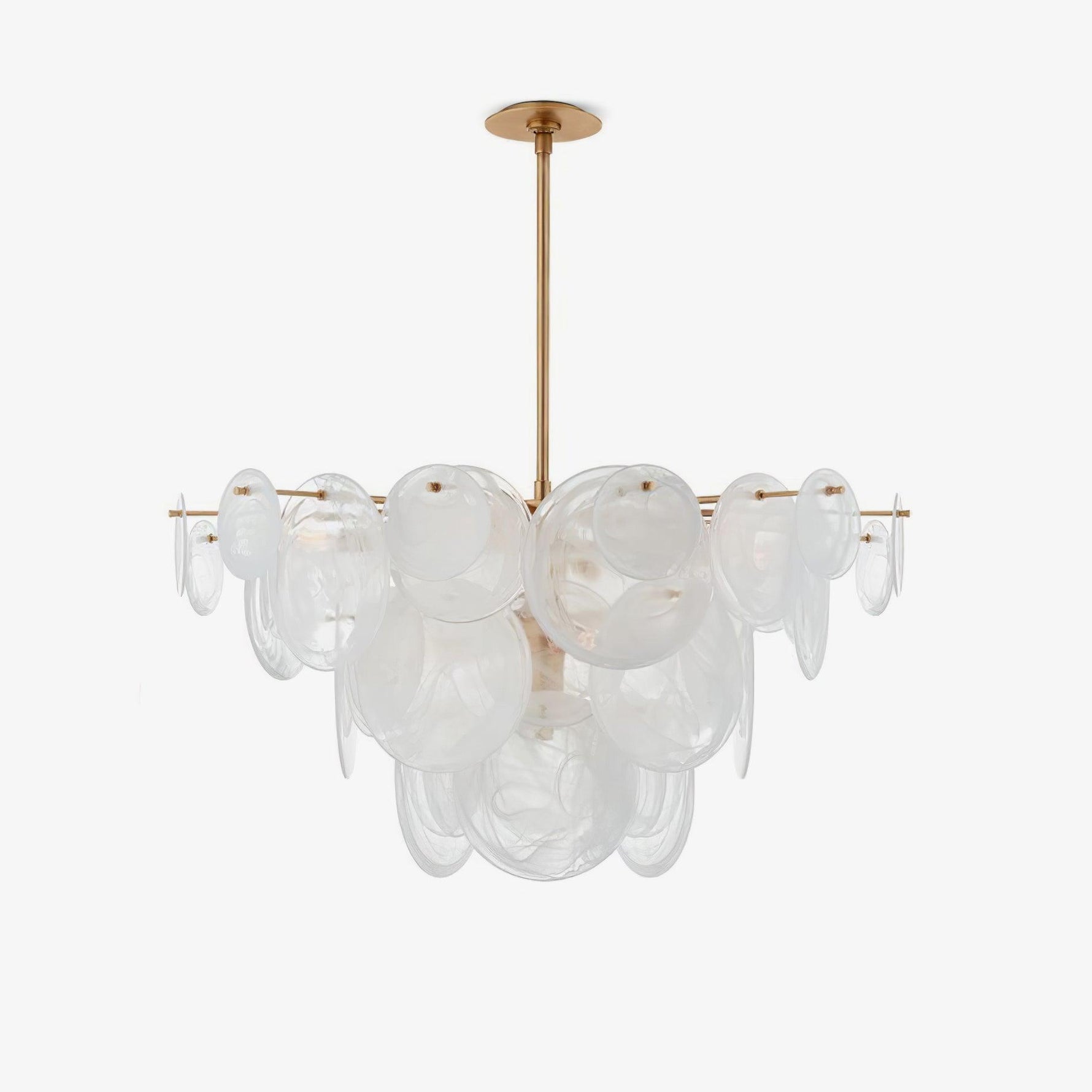 Olvynis Postmodern Luxury Discs Brass Glass Metal Chandelier - Lamp Outdoor