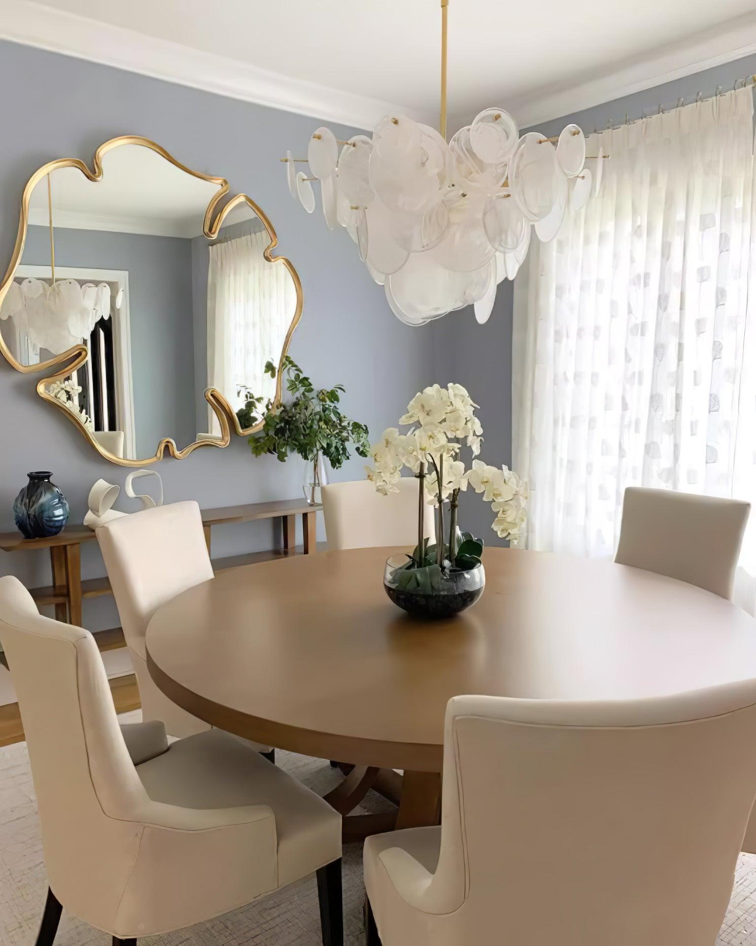 Olvynis Postmodern Luxury Discs Brass Glass Metal Chandelier - Lamp Outdoor