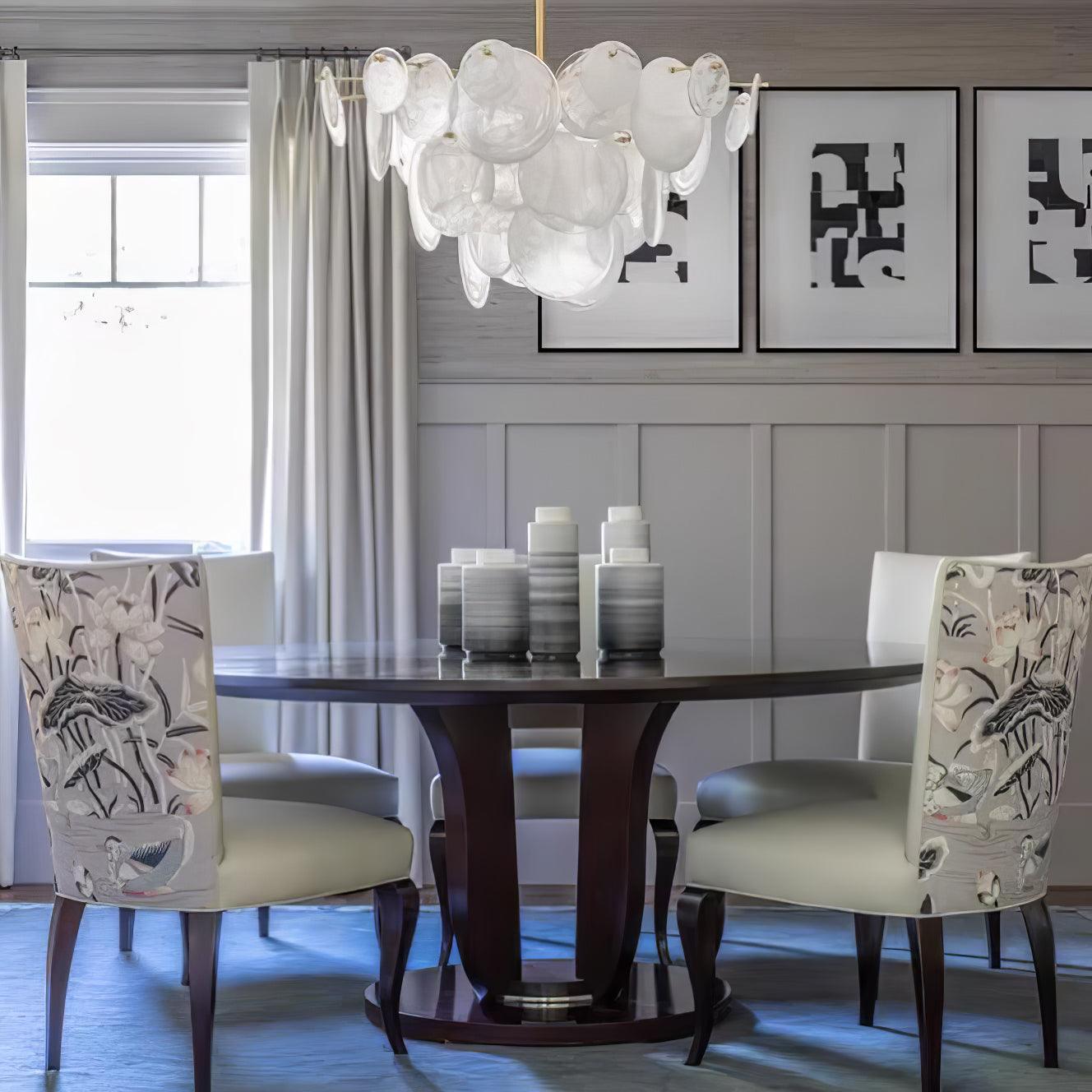 Olvynis Postmodern Luxury Discs Brass Glass Metal Chandelier - Lamp Outdoor