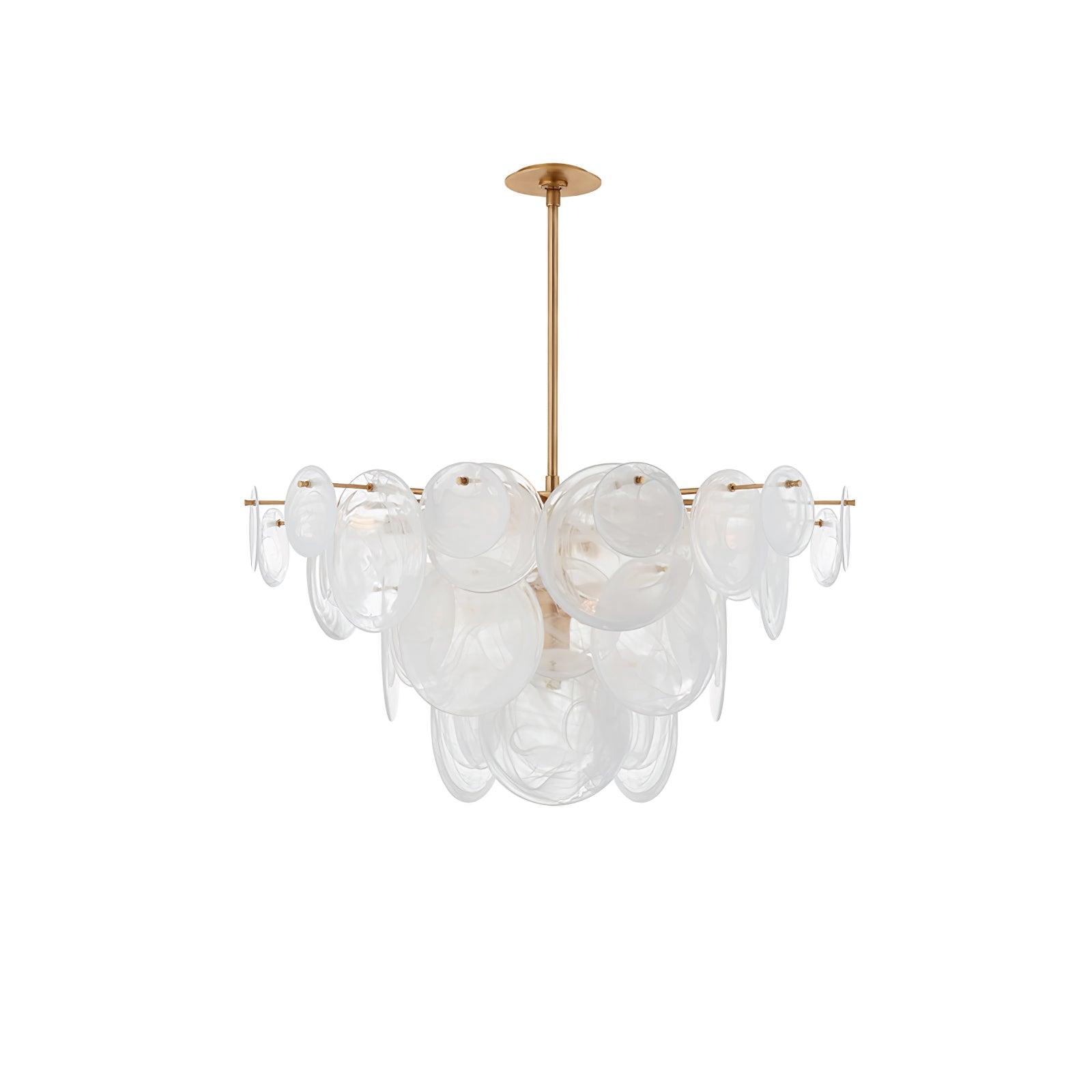 Olvynis Postmodern Luxury Discs Brass Glass Metal Chandelier - Lamp Outdoor