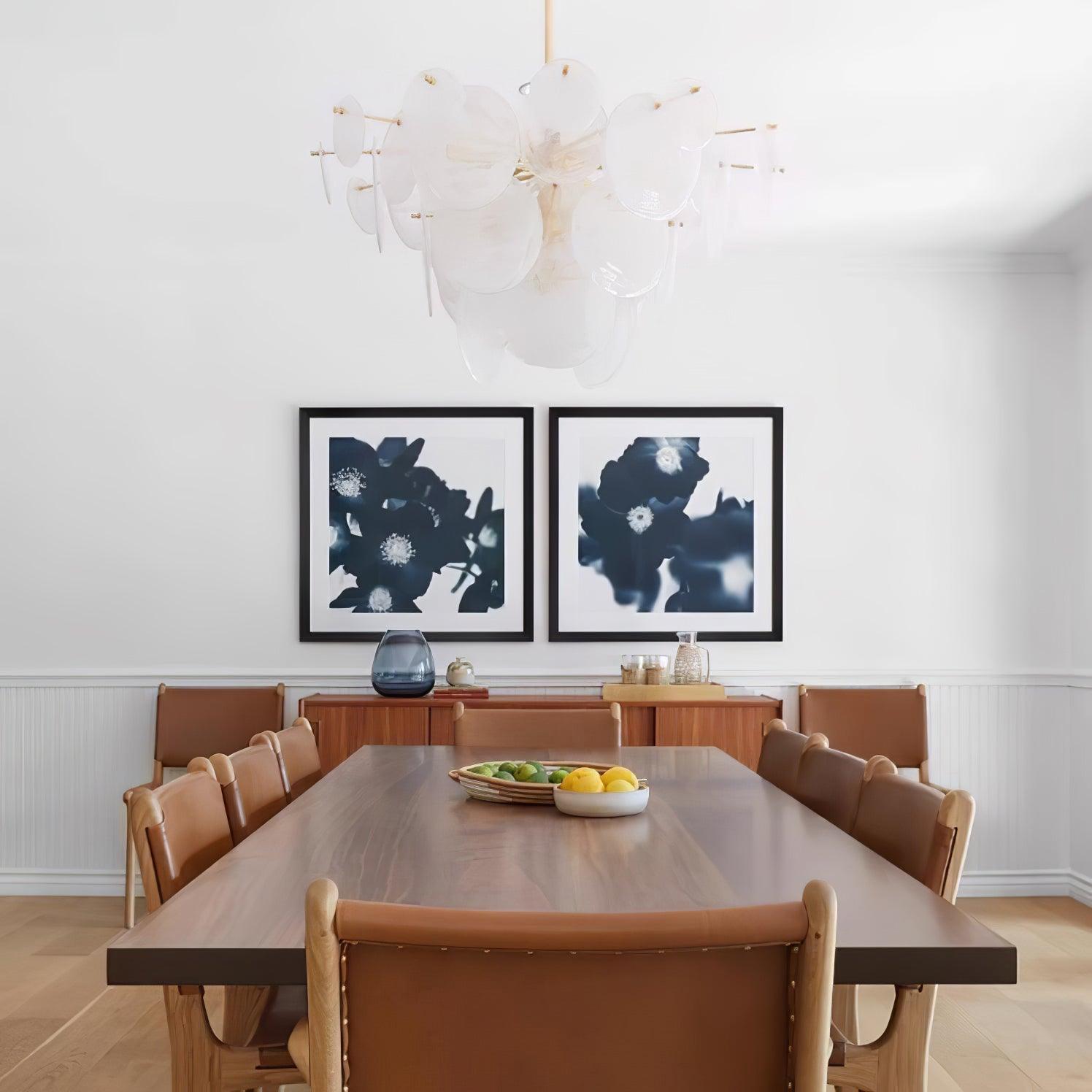 Olvynis Postmodern Luxury Discs Brass Glass Metal Chandelier - Lamp Outdoor