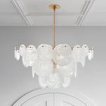 Olvynis Postmodern Luxury Discs Brass Glass Metal Chandelier - Lamp Outdoor