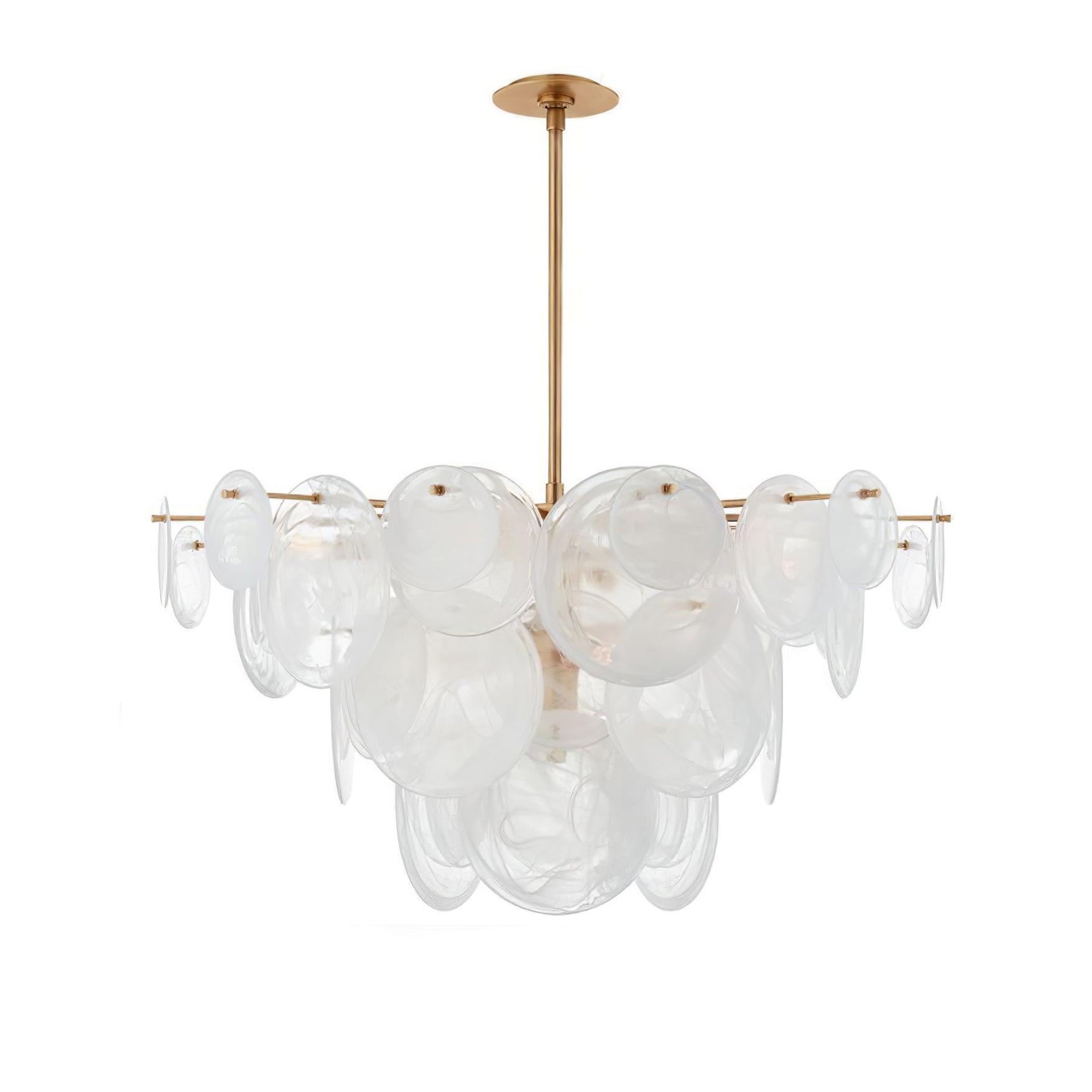 Olvynis Postmodern Luxury Discs Brass Glass Metal Chandelier - Lamp Outdoor