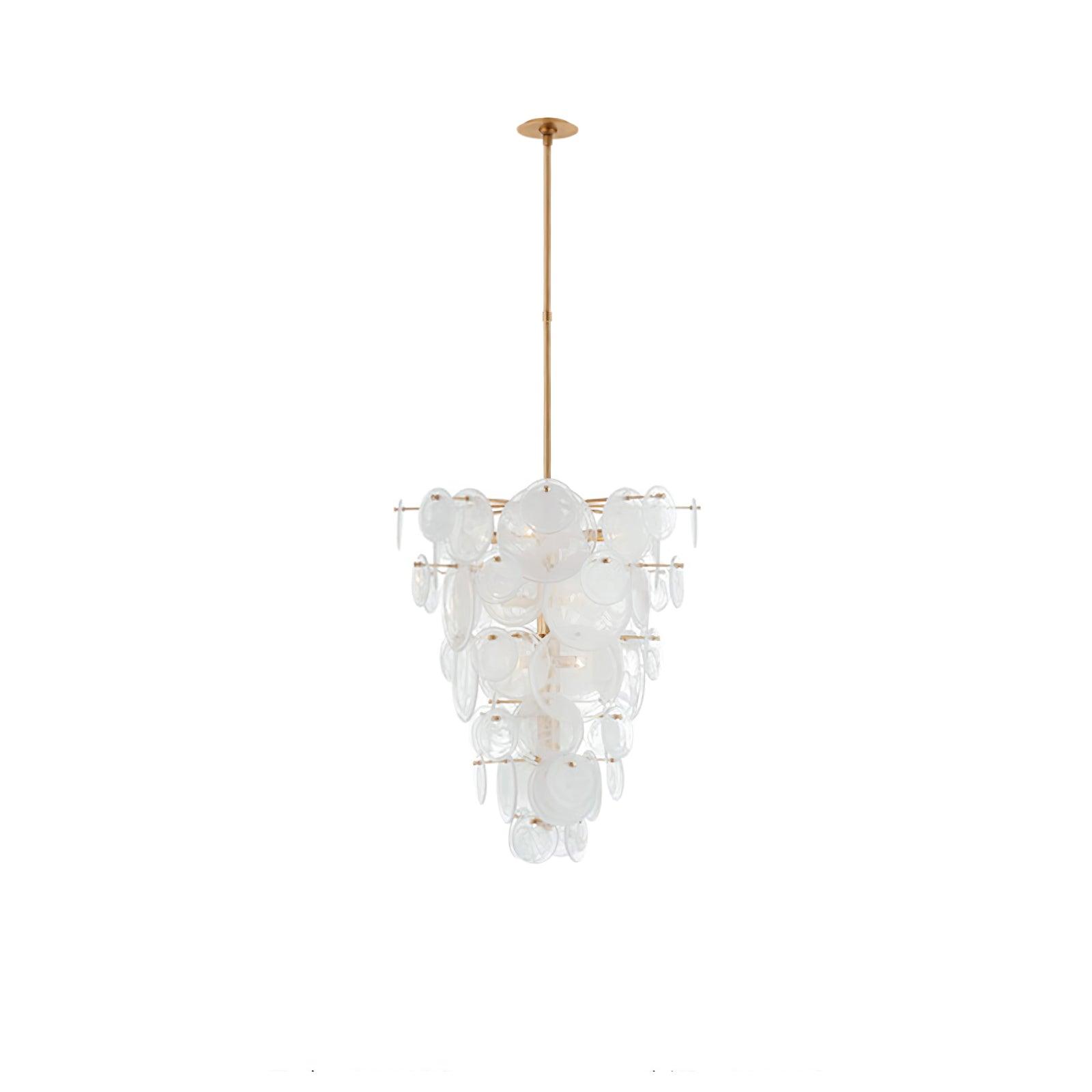 Olvynis Postmodern Luxury Discs Brass Glass Metal Chandelier - Lamp Outdoor