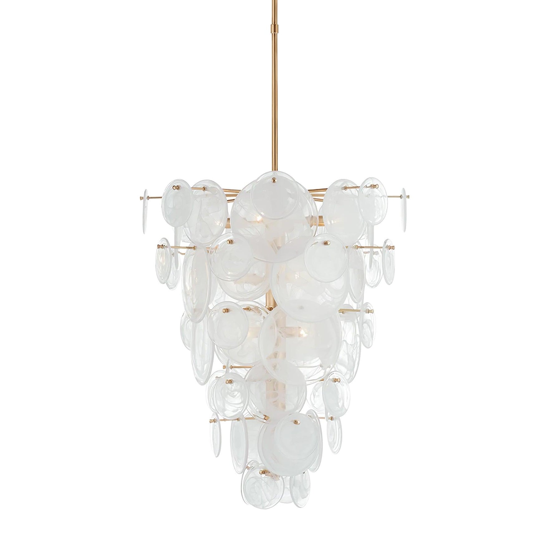 Olvynis Postmodern Luxury Discs Brass Glass Metal Chandelier - Lamp Outdoor