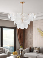 Olvynis Postmodern Luxury Discs Brass Glass Metal Chandelier - Lamp Outdoor