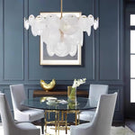 Olvynis Postmodern Luxury Discs Brass Glass Metal Chandelier - Lamp Outdoor
