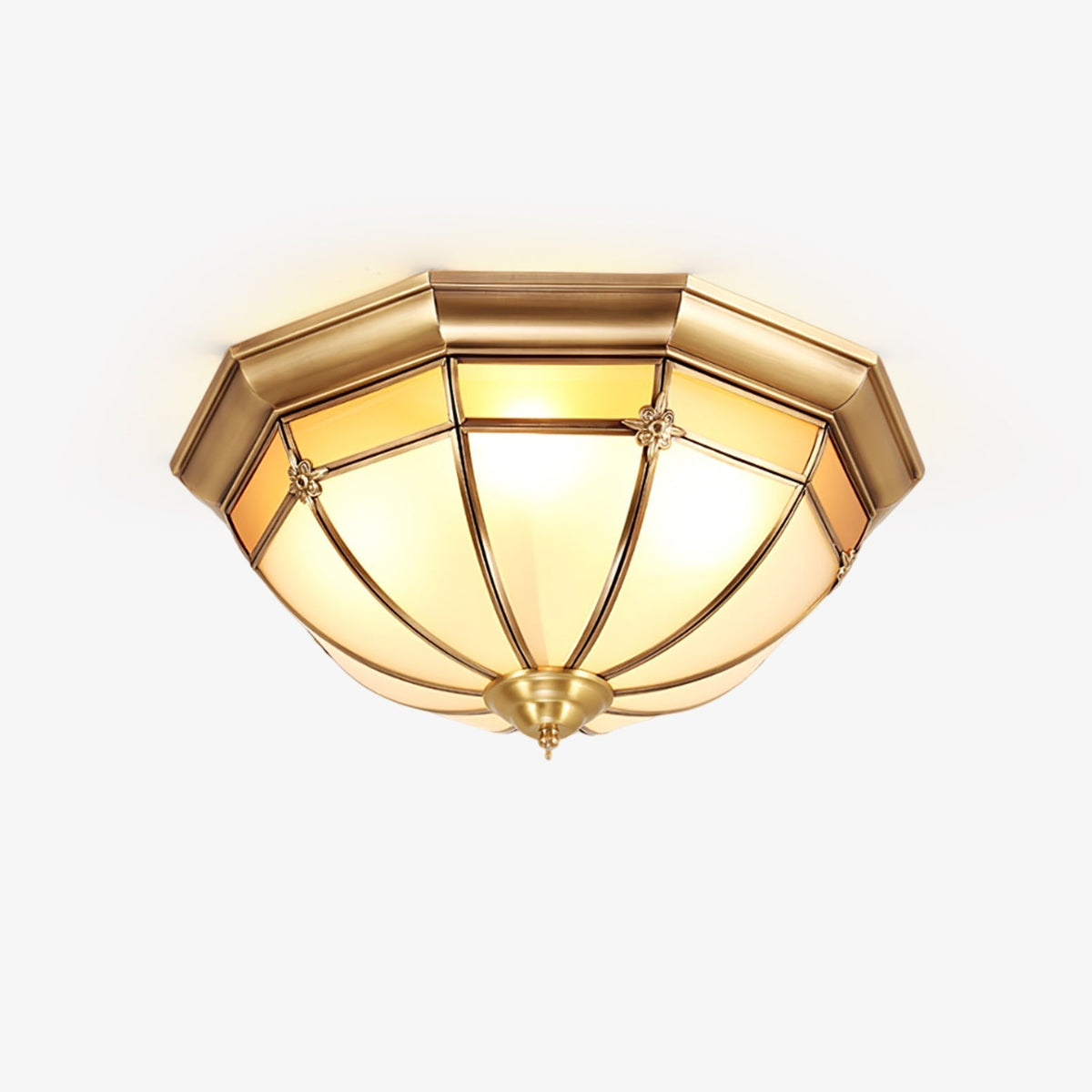 Dome Brass Flush Ceiling Lamp - Lamp Outdoor