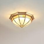 Dome Brass Flush Ceiling Lamp - Lamp Outdoor