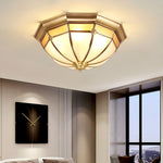 Dome Brass Flush Ceiling Lamp - Lamp Outdoor
