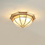 Dome Brass Flush Ceiling Lamp - Lamp Outdoor