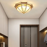 Dome Brass Flush Ceiling Lamp - Lamp Outdoor