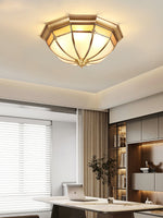 Dome Brass Flush Ceiling Lamp - Lamp Outdoor