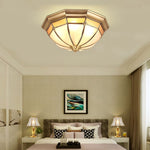 Dome Brass Flush Ceiling Lamp - Lamp Outdoor