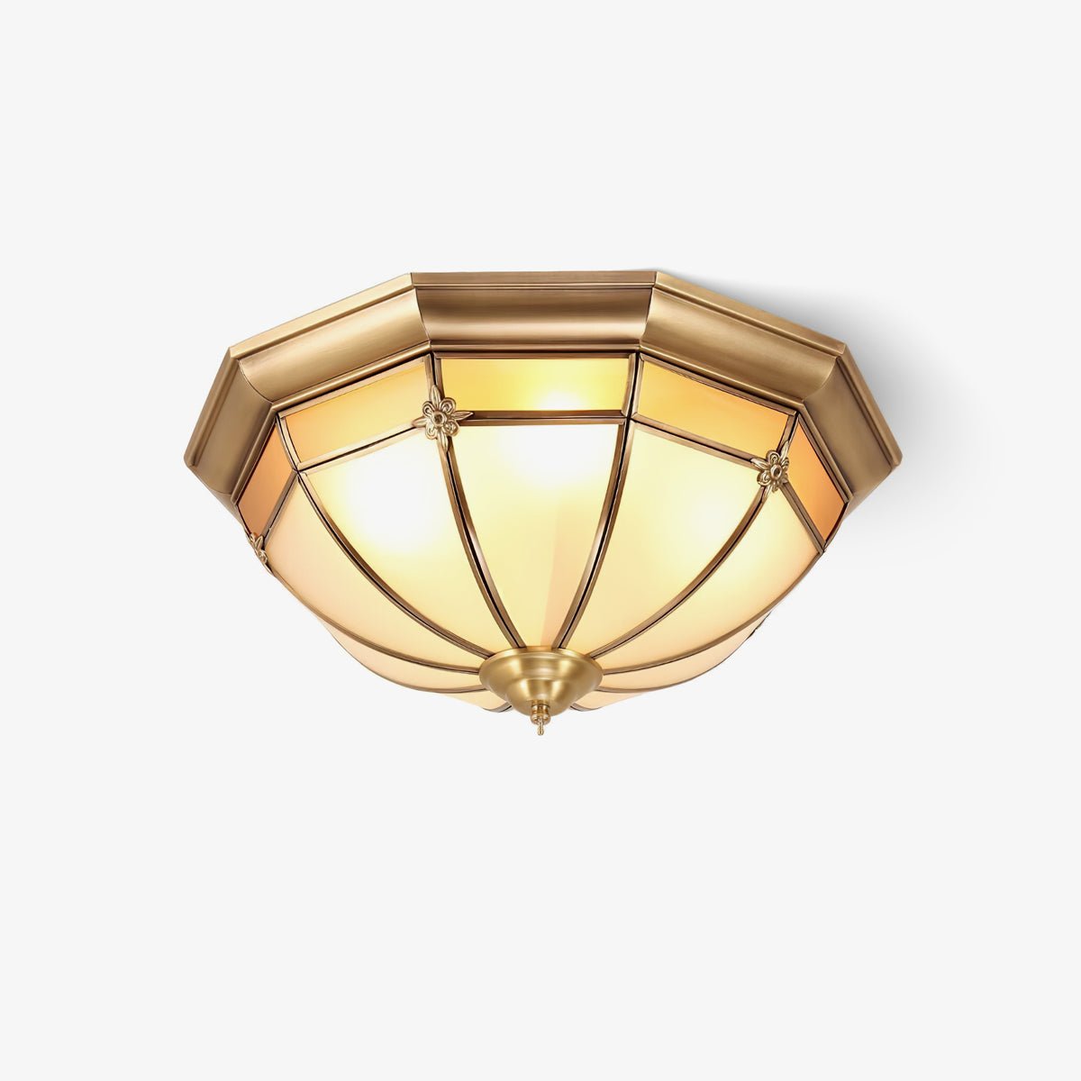 Dome Brass Flush Ceiling Lamp - Lamp Outdoor