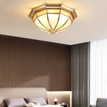 Dome Brass Flush Ceiling Lamp - Lamp Outdoor