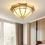 Dome Brass Flush Ceiling Lamp - Lamp Outdoor