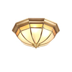 Dome Brass Flush Ceiling Lamp - Lamp Outdoor