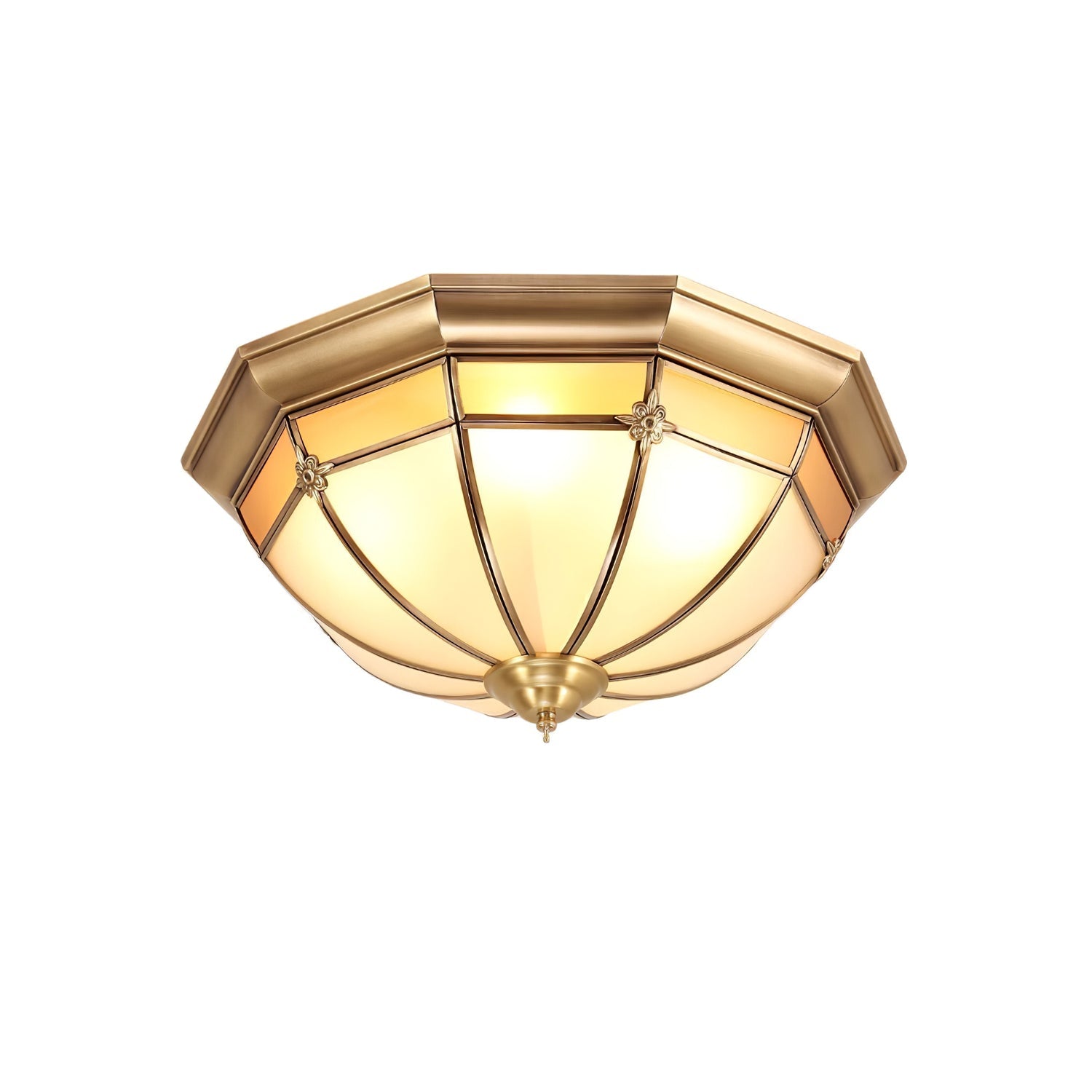 Dome Brass Flush Ceiling Lamp - Lamp Outdoor