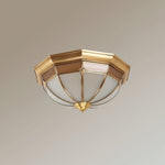 Dome Brass Flush Ceiling Lamp - Lamp Outdoor