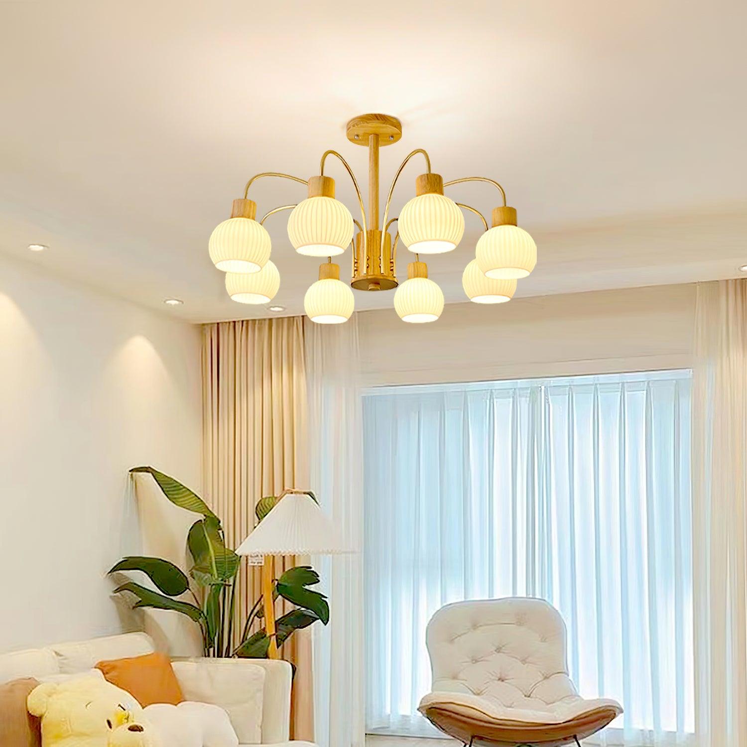 Donnelly Wooden Chandelier - Lamp Outdoor