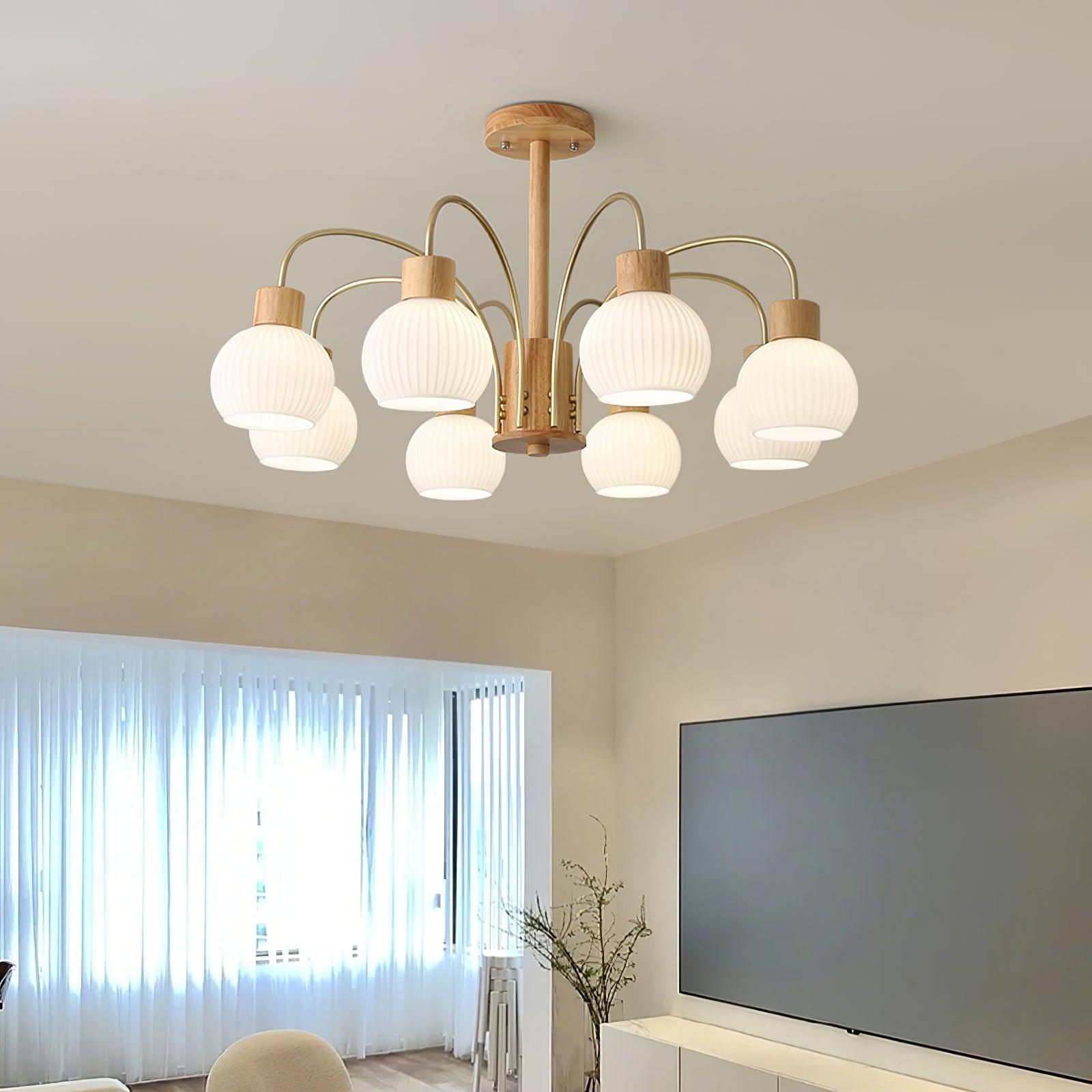 Donnelly Wooden Chandelier - Lamp Outdoor