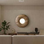 Zosora Organic Oak Flush Mount - Lamp Outdoor
