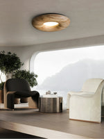 Zosora Organic Oak Flush Mount - Lamp Outdoor