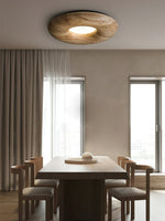 Zosora Organic Oak Flush Mount - Lamp Outdoor