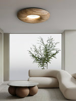 Zosora Organic Oak Flush Mount - Lamp Outdoor