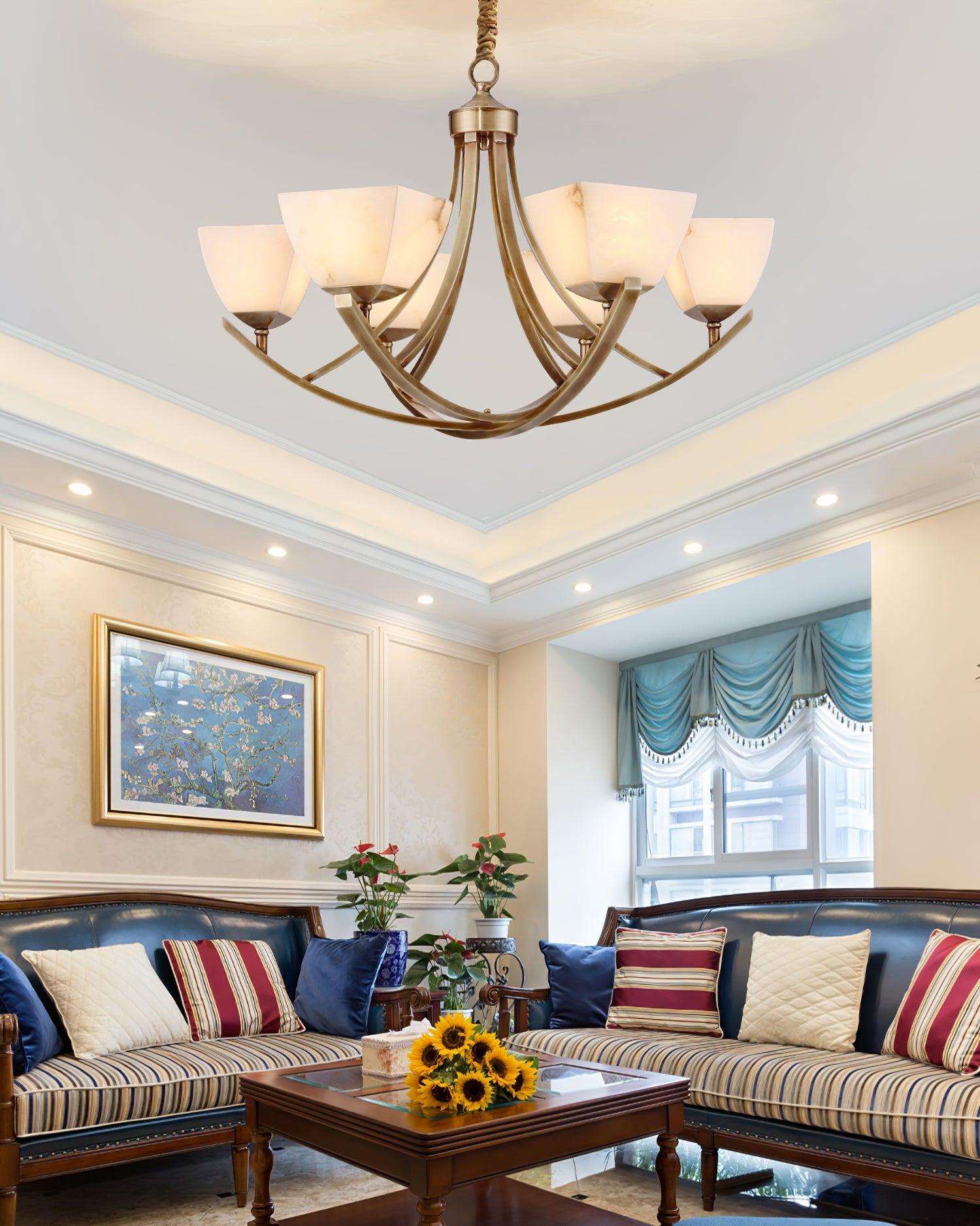 Crown Classic Brass Chandelier - Lamp Outdoor