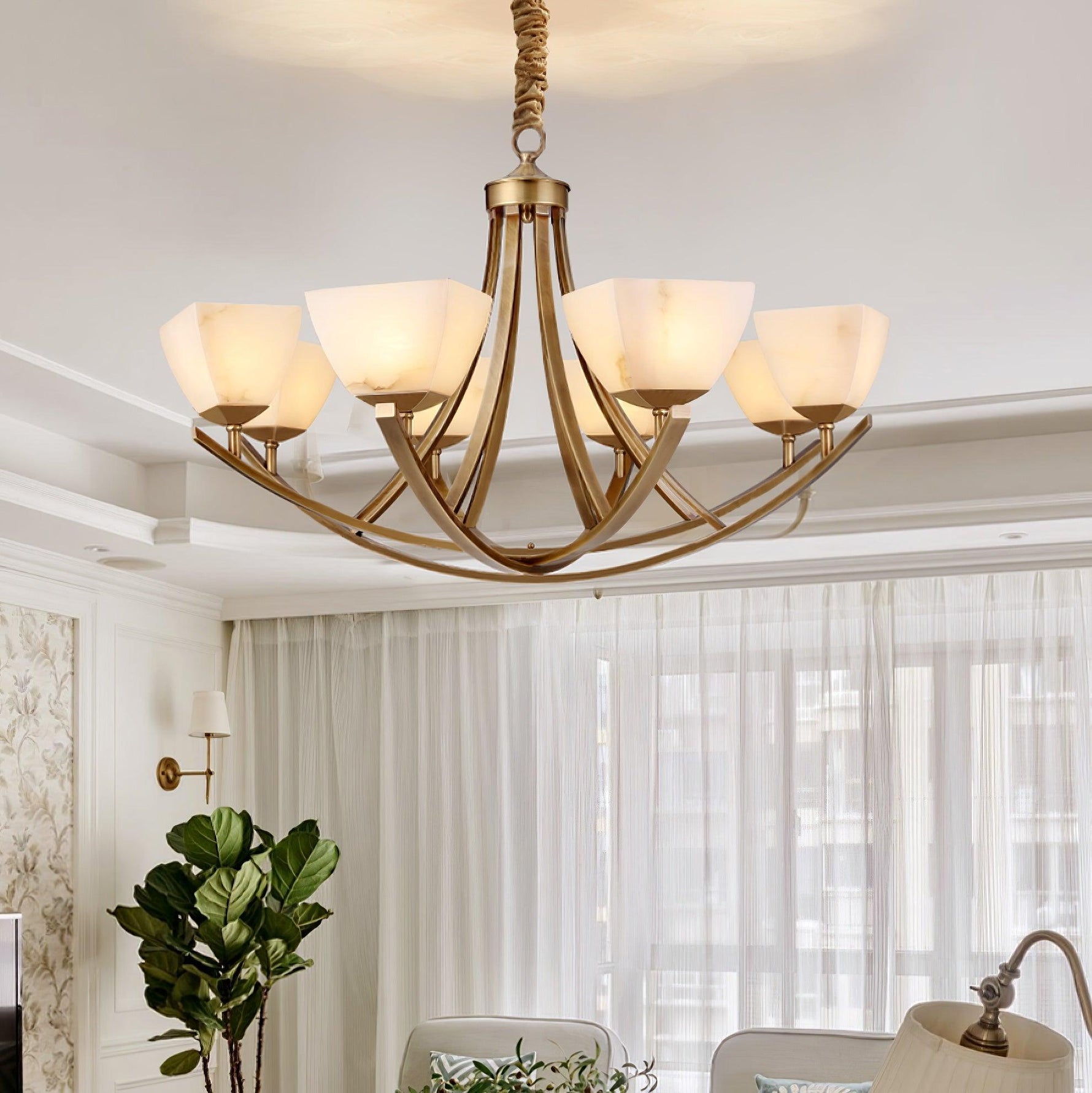 Crown Classic Brass Chandelier - Lamp Outdoor