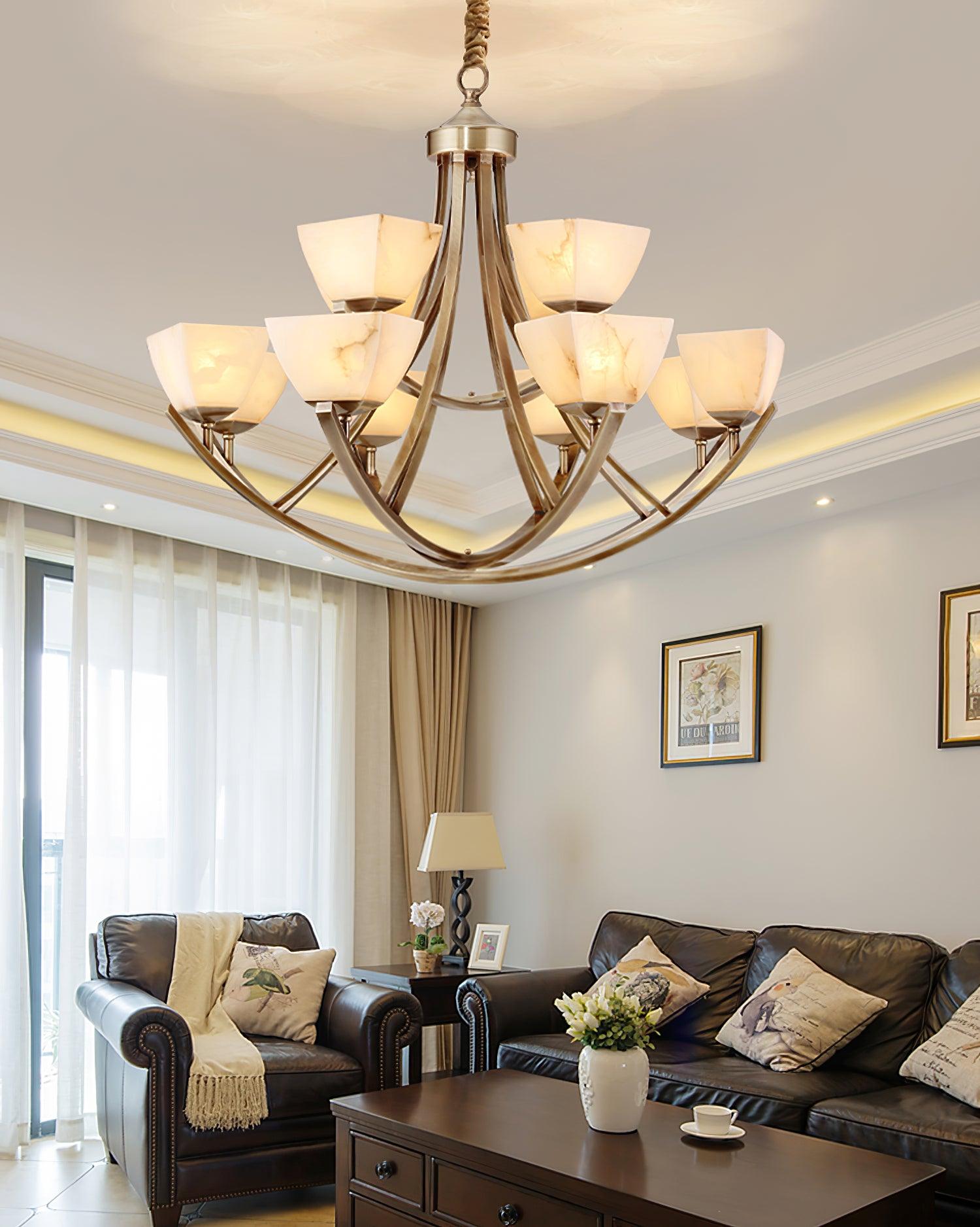 Crown Classic Brass Chandelier - Lamp Outdoor