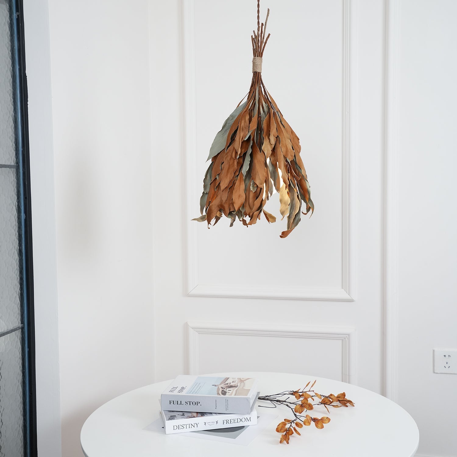 Dried Branch Leaf Pendant Lamp - Lamp Outdoor