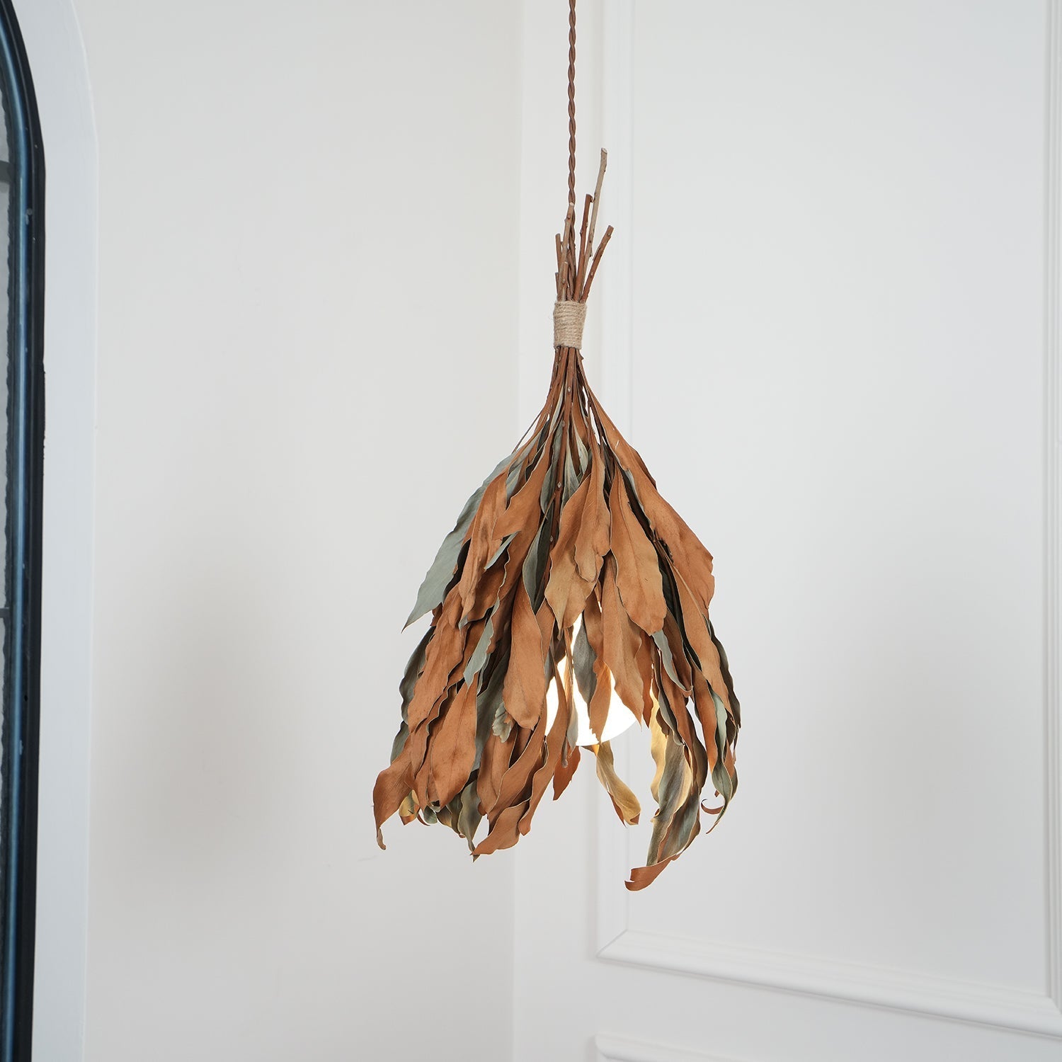 Dried Branch Leaf Pendant Lamp - Lamp Outdoor