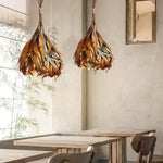 Dried Branch Leaf Pendant Lamp - Lamp Outdoor