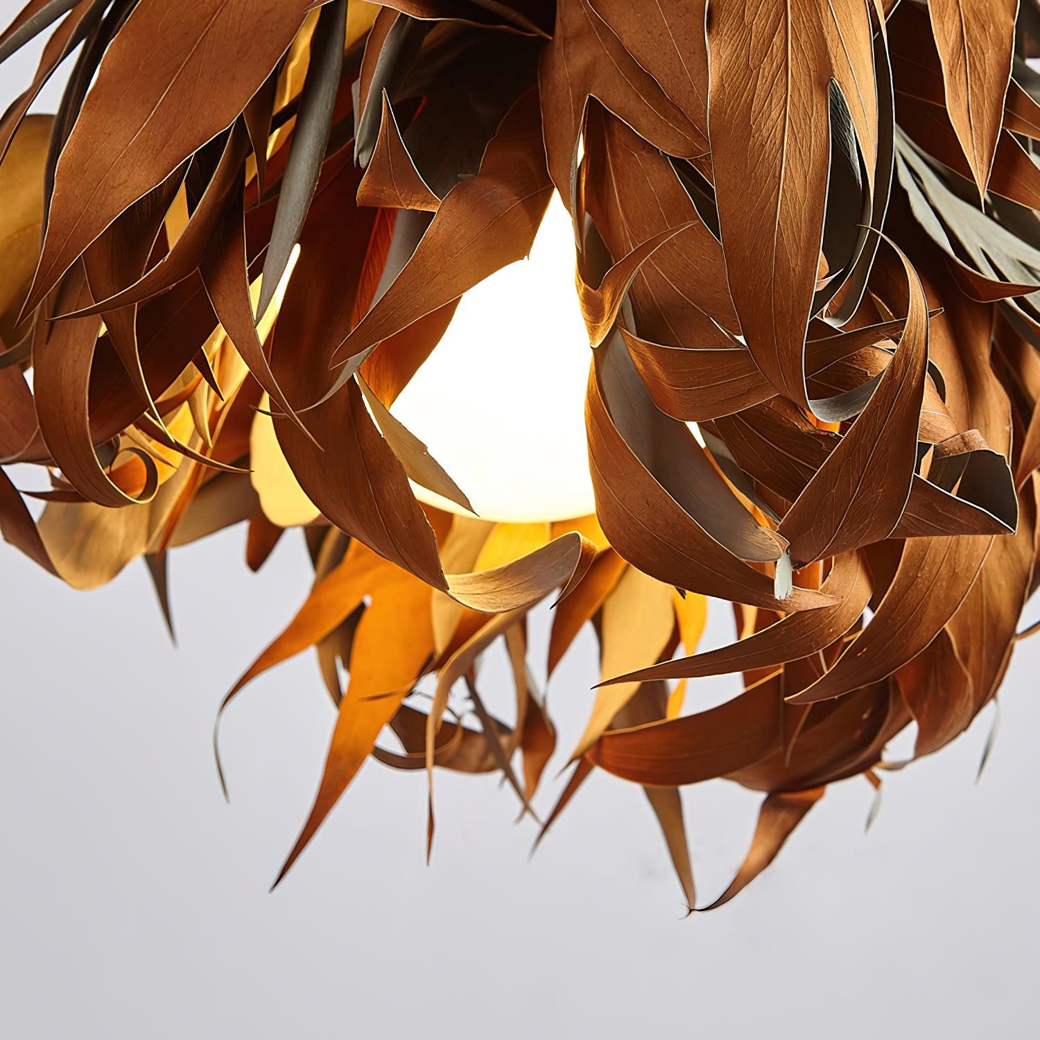 Dried Branch Leaf Pendant Lamp - Lamp Outdoor