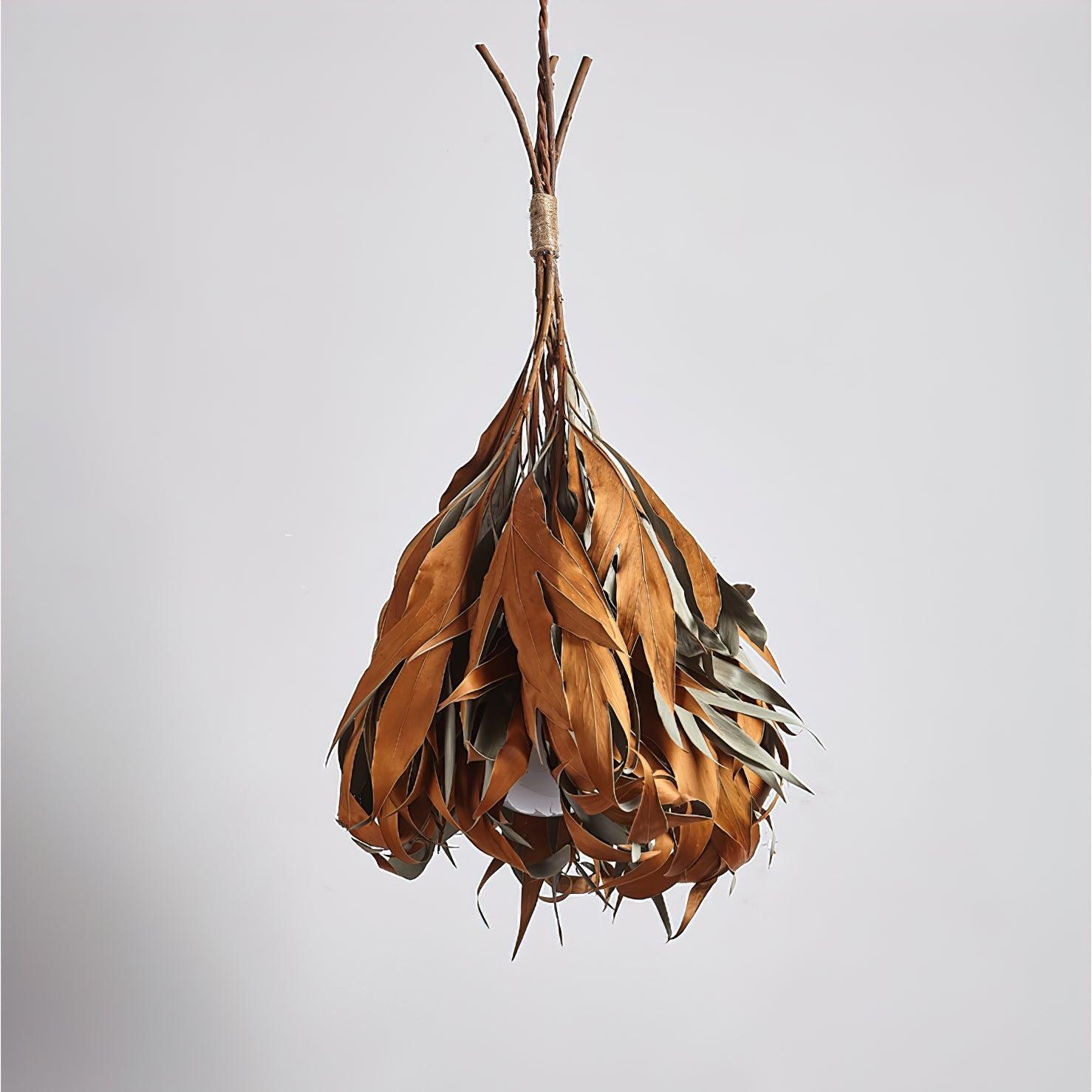Dried Branch Leaf Pendant Lamp - Lamp Outdoor