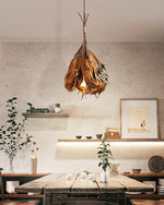 Dried Branch Leaf Pendant Lamp - Lamp Outdoor