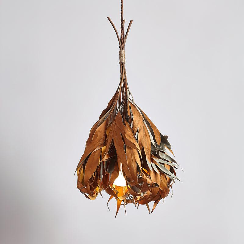 Dried Branch Leaf Pendant Lamp - Lamp Outdoor